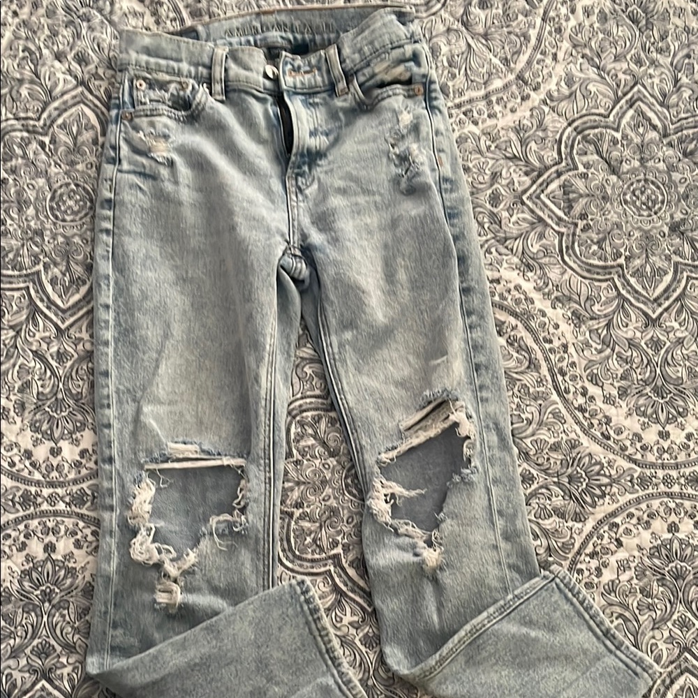 Super high rise straight American Eagle jeans
